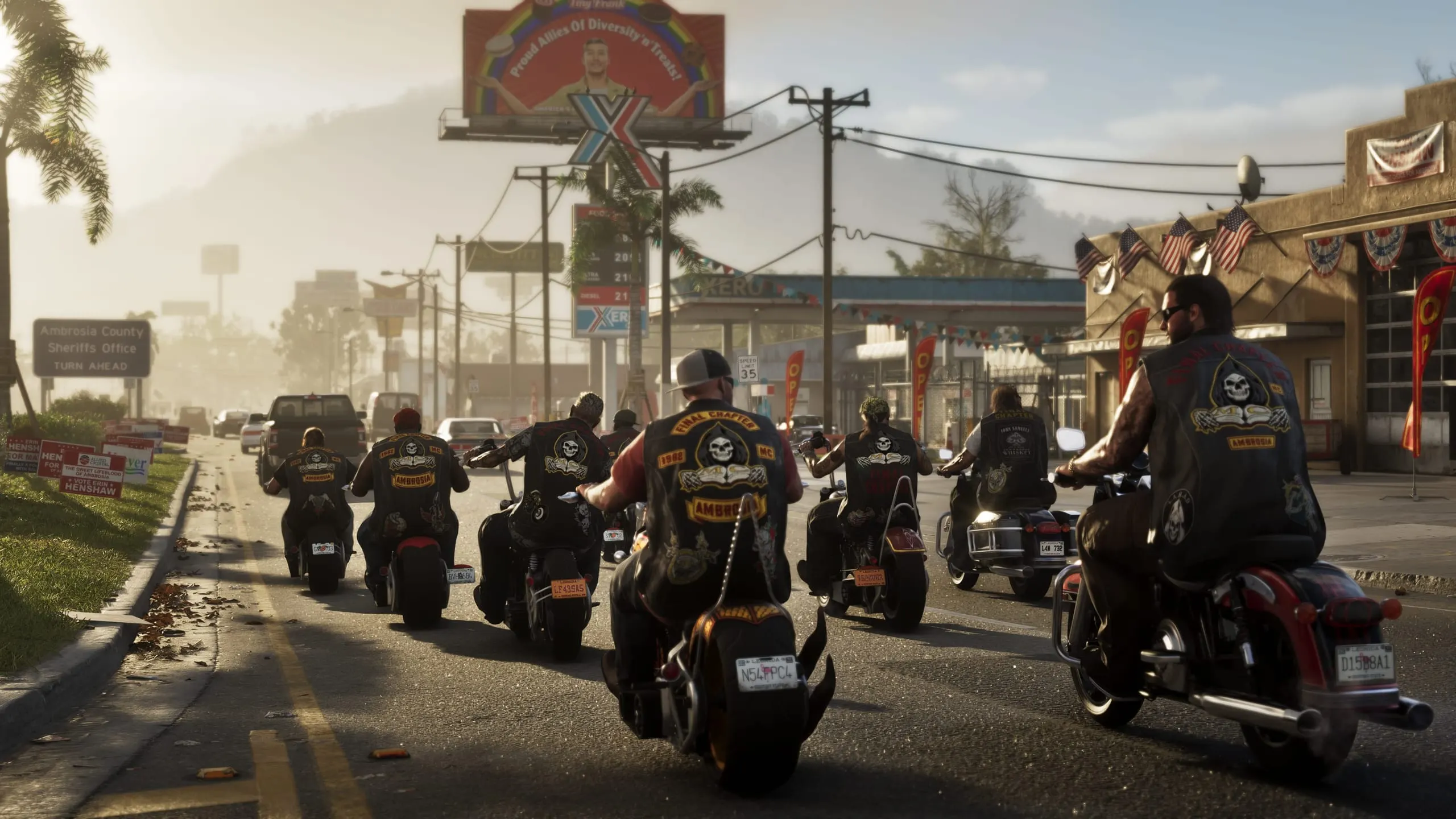 Ambrosia — captura de tela oficial de Grand Theft Auto VI, primeira de 3 mostradas no artigo