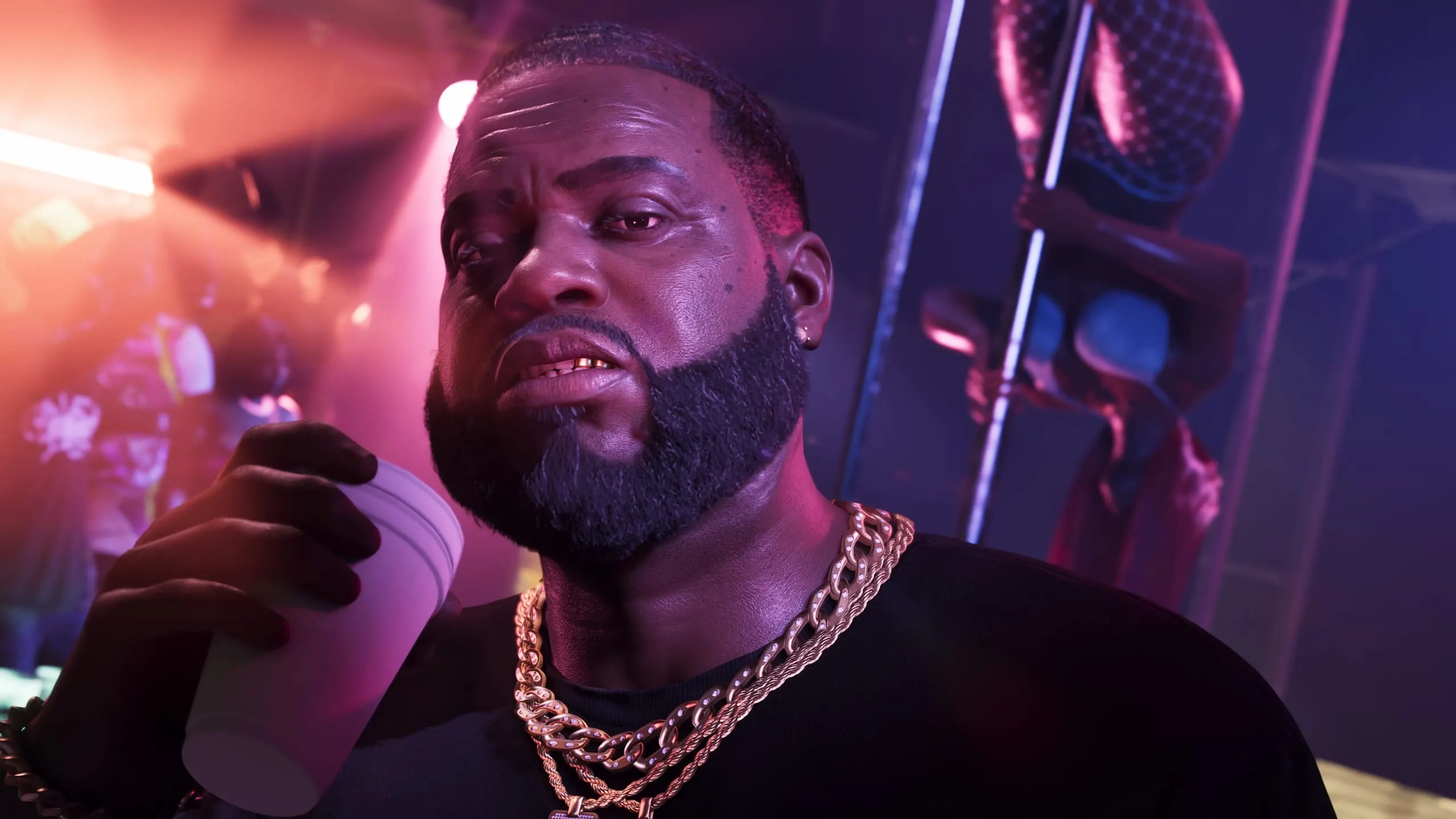 Boobie Ike — captura de tela oficial de Grand Theft Auto VI, terceira de 3 mostradas no artigo