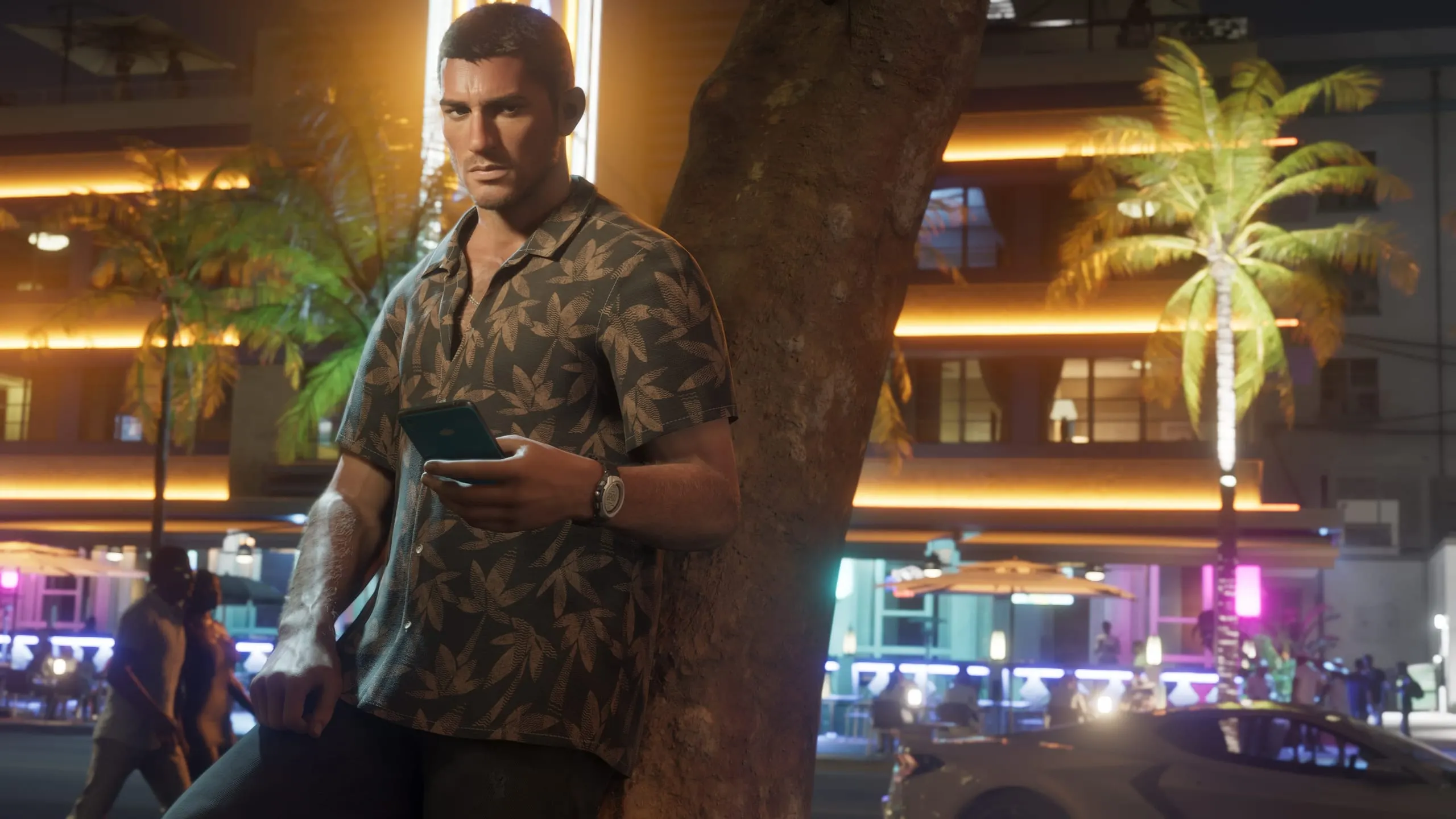 Jason Duval — captura de tela oficial de Grand Theft Auto VI, terceira de 3 mostradas no artigo