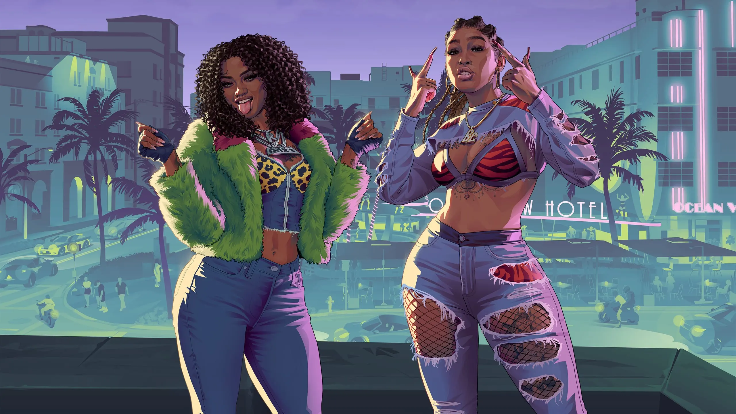 Real Dimez em Grand Theft Auto VI — arte oficial da Rockstar Games